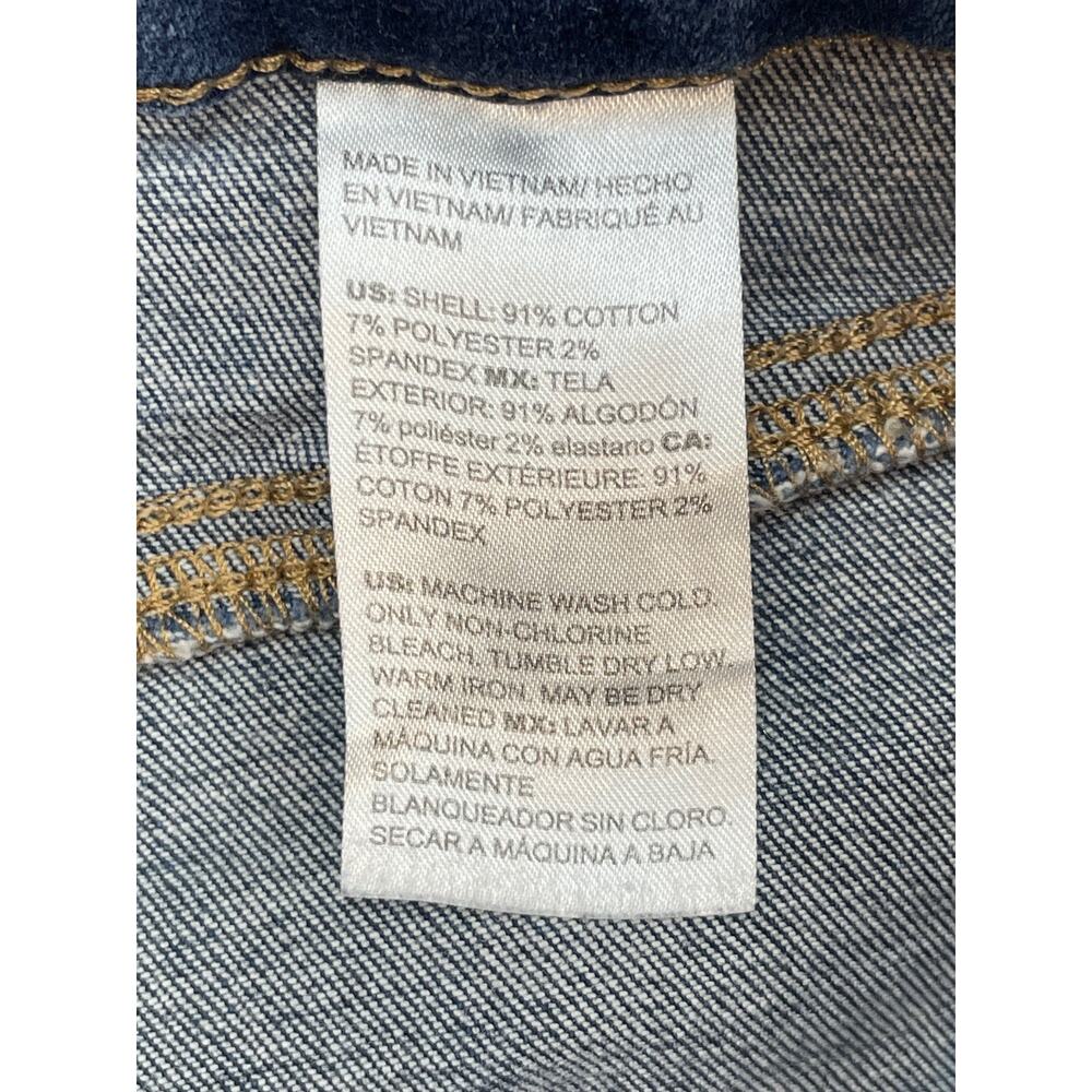 Chicos Jeans Womens 1.5R (10R) Blue Cotton Blend Stretch Pull On Slim Bootcut - Picture 4 of 6